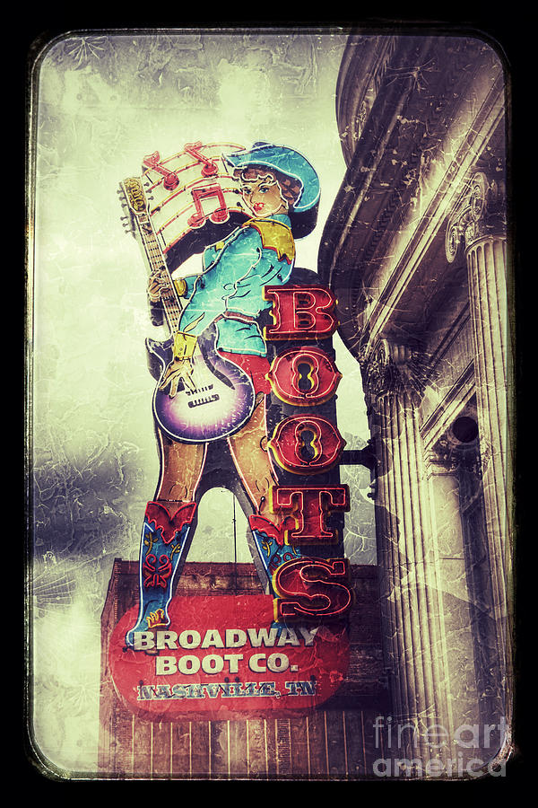 Broadway Boots - Nashville Photograph by Debra Martz