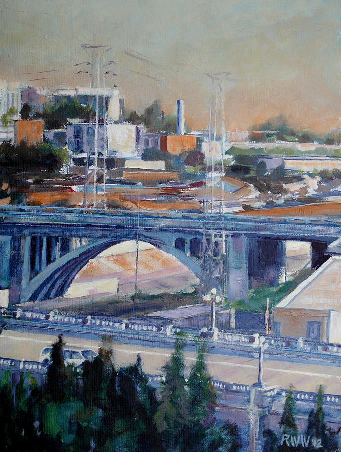 Broadway Bridge Painting by Richard  Willson