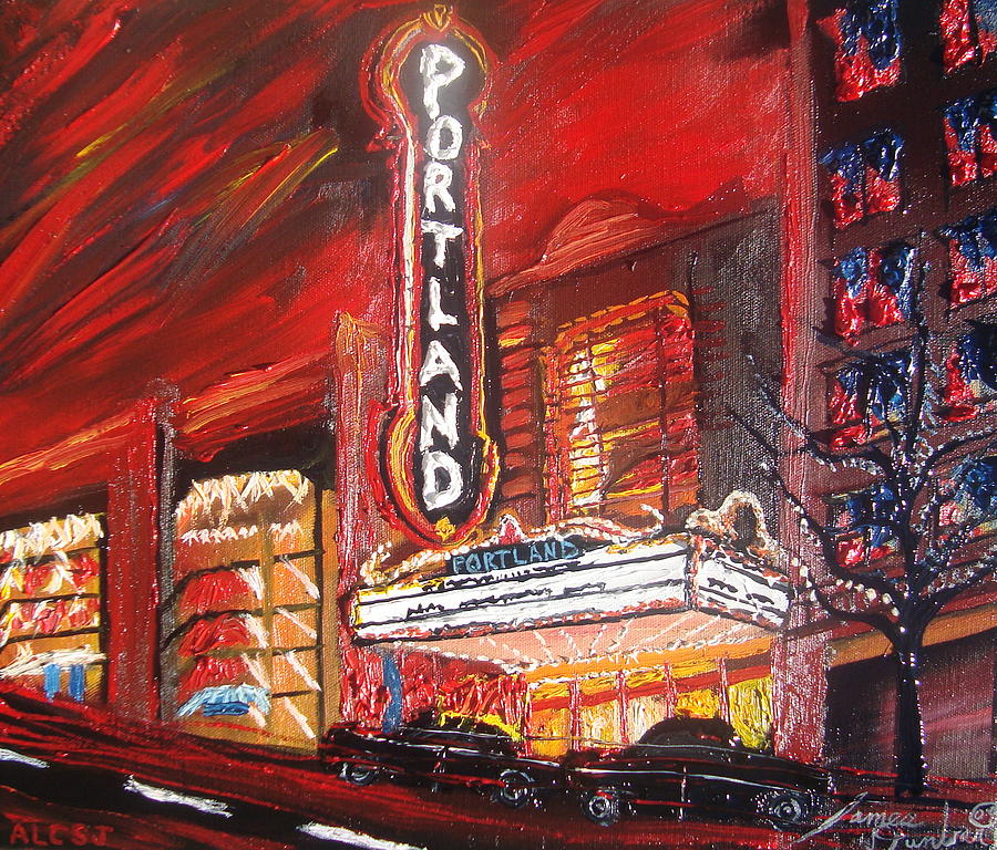Broadway City Lights Painting by James Dunbar