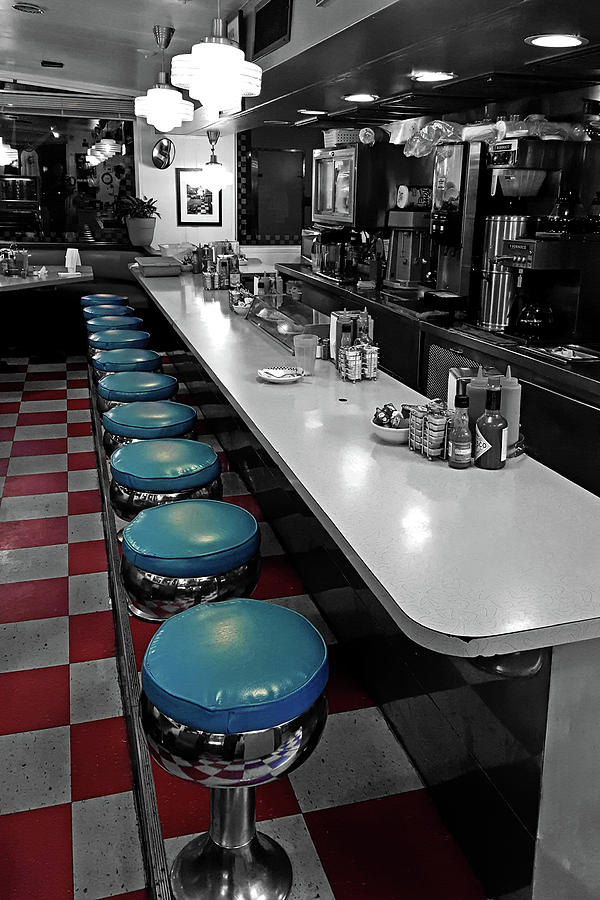 Broadway Diner Chairs Photograph by Christopher McKenzie