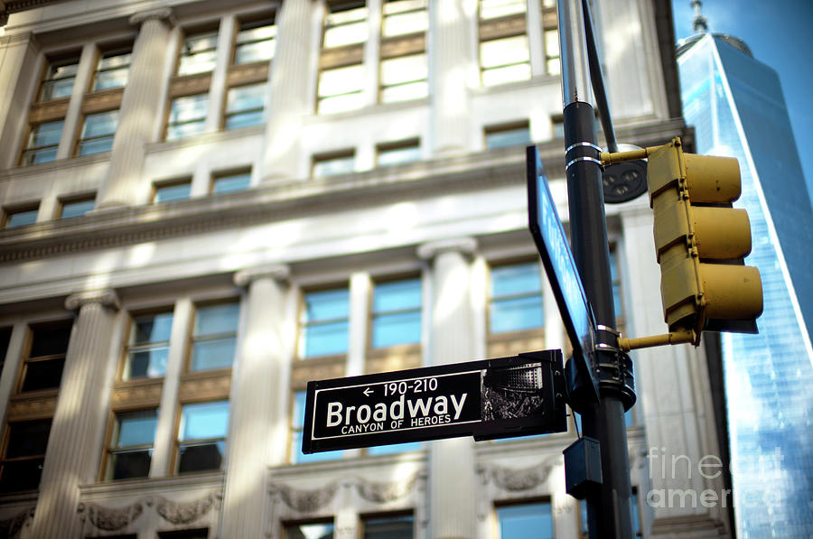 Broadway Street Sign in New York City Photograph by John Rizzuto