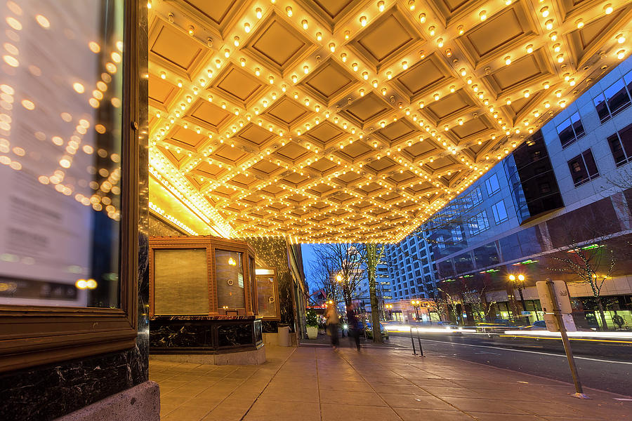 Broadway Theater Marquee Lights in Downtown Photograph by David Gn