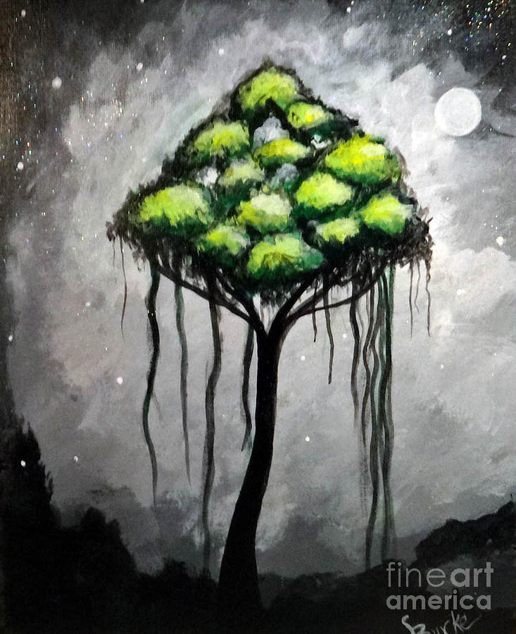 Broccoli Painting - Broccoli Tree by Lesli Burke