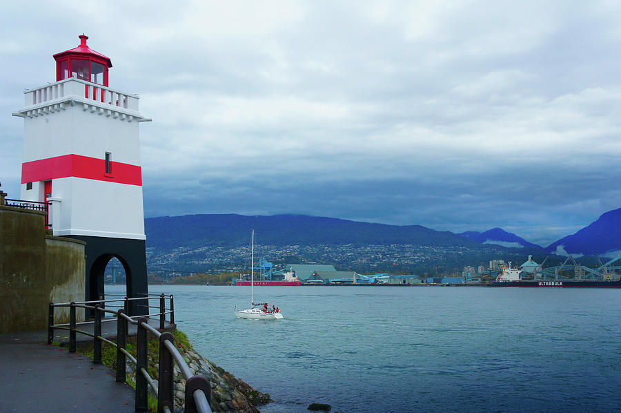 Park Photograph - Brockton Point Lighthouse In Stanley Park by Art Spectrum Park Photograph - Brockton Point Lighthouse In Stanley Park by Art Spectrum
