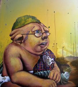 Baby Painting - Broken Babies 2 Brian by Jasen Workman Baby Painting - Broken Babies 2 Brian by Jasen Workman