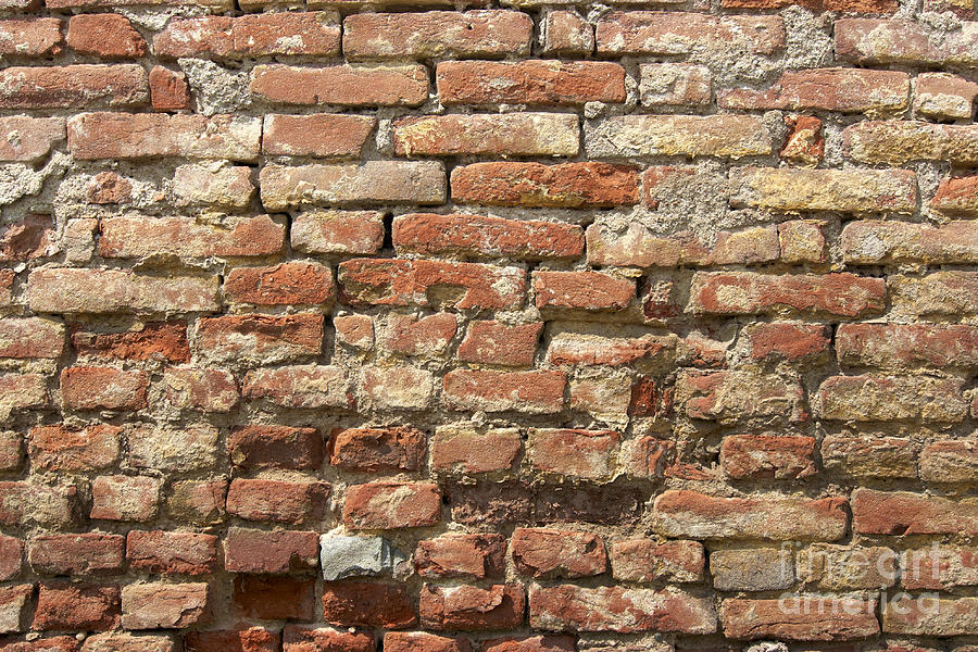 broken brick wall painting