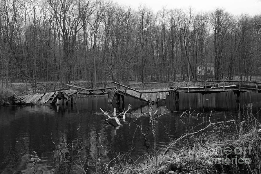 Broken Bridges in Black and White Photograph by Paul Ward