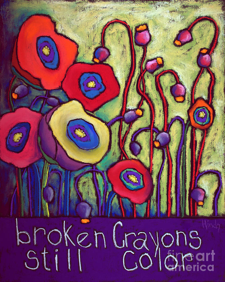 Broken Crayons Painting by David Hinds