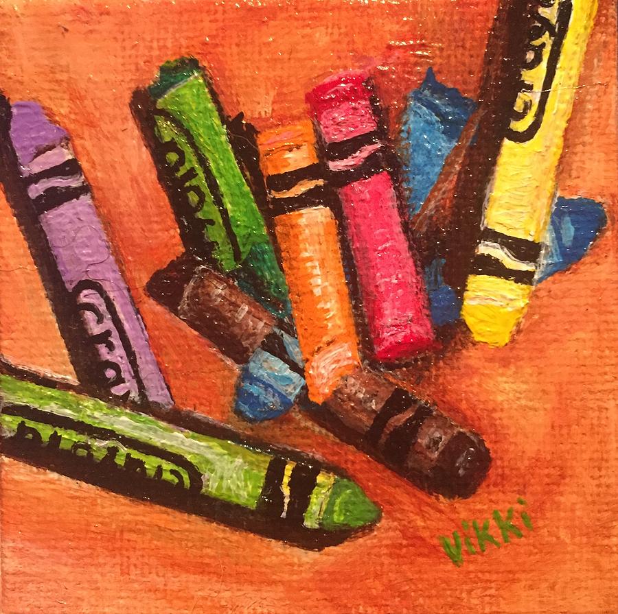 Broken Crayons Painting by Vikki Angel - Fine Art America