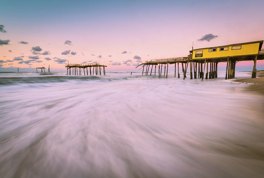 Broken Fishing Pier at Frisco in OBX Photograph by Ranjay Mitra