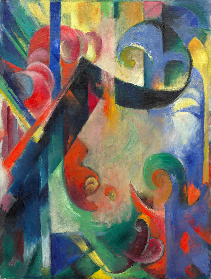 Broken Forms by Franz Marc Modern Bright Colored Painting Painting by ...