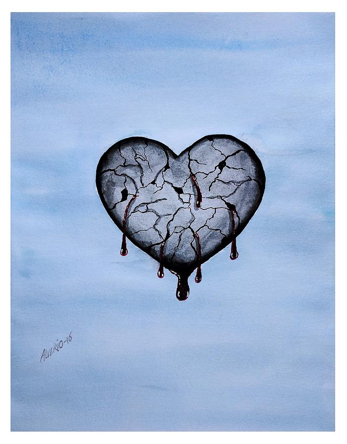 Broken Heart Painting by Edwin Alverio
