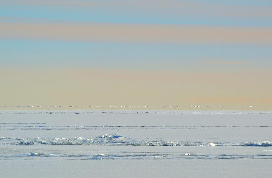 Broken Ice On Lake Simcoe  Digital Art by Lyle Crump
