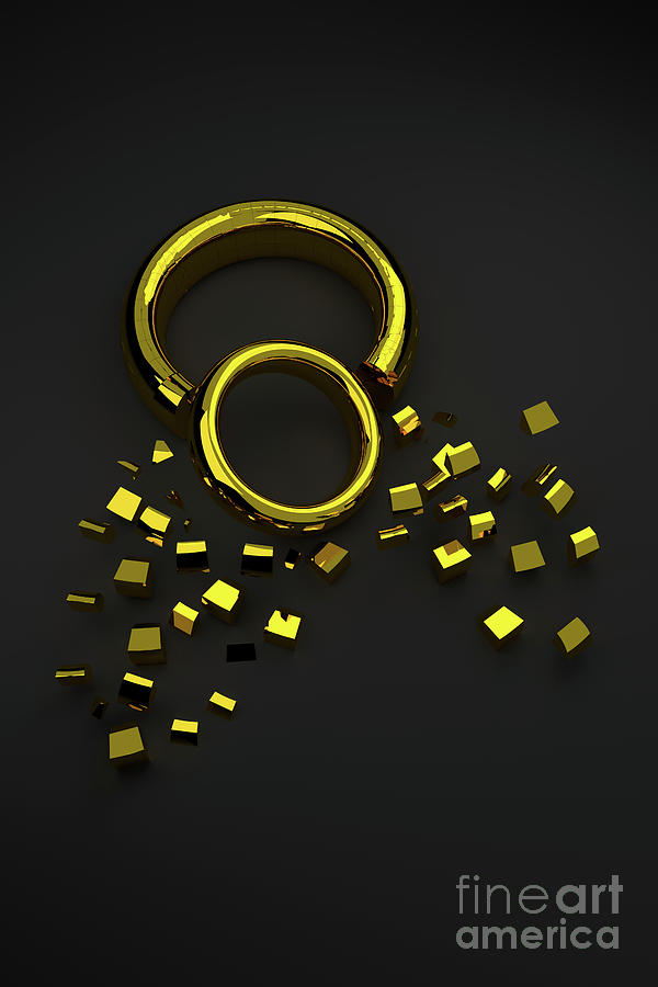 Broken ring 002 Digital Art by Clayton Bastiani