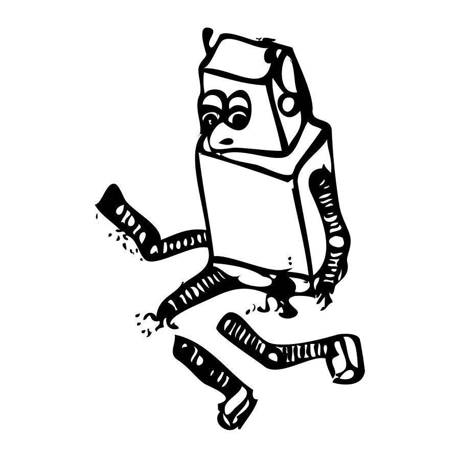 Pen Drawing - Broken Robot by Karl Addison