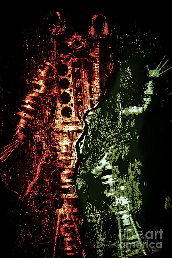 Broken Robot Skeleton Digital Art by Georgianne Giese