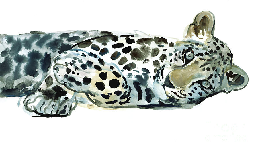Leopard Painting - Broken Siesta by Mark Adlington