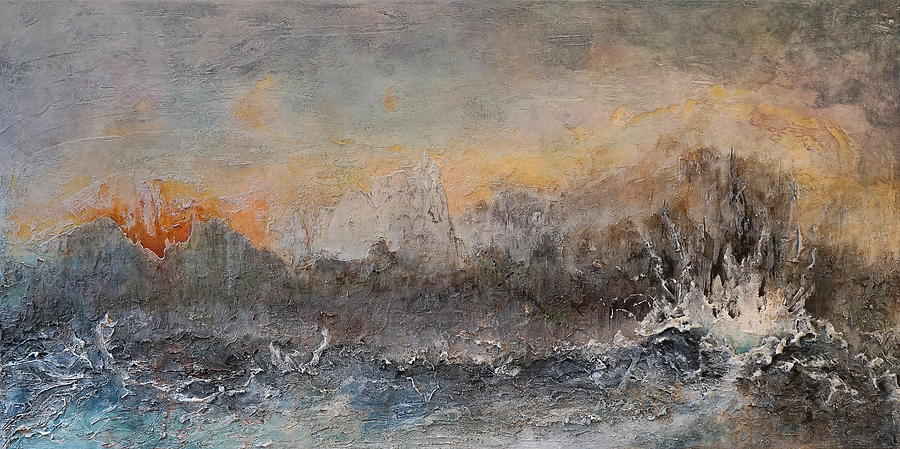 Sunset Painting - Broken by Theresa Marie Johnson