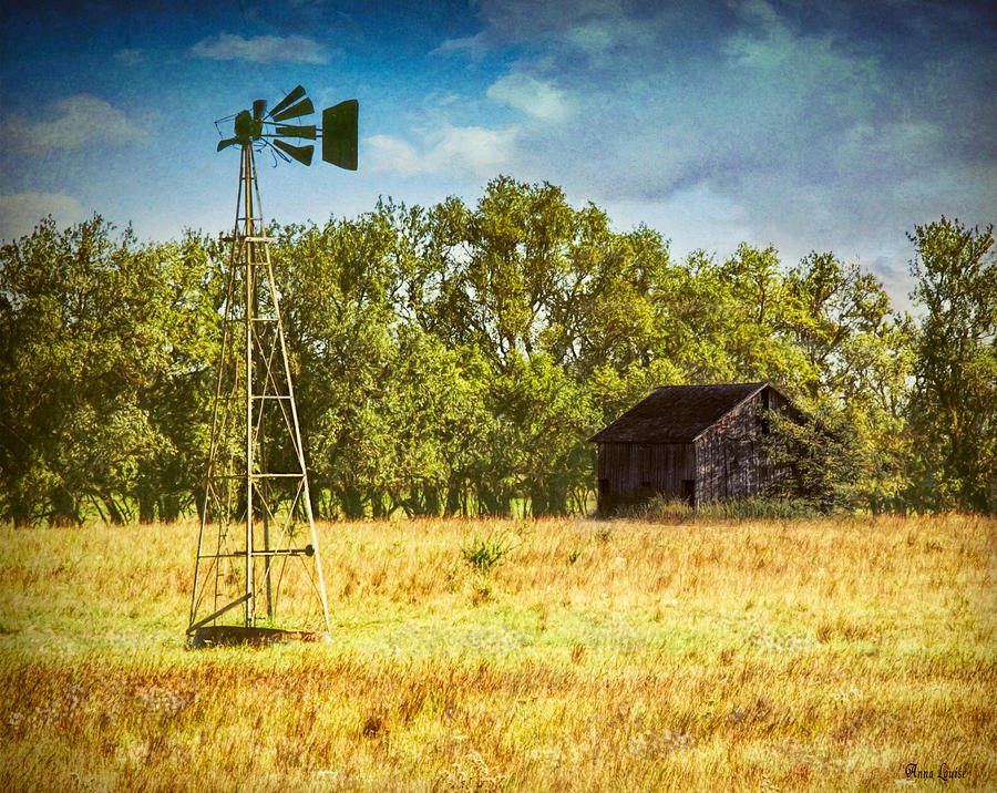 Broken Windmill and Rustic Barn Photograph by Anna Louise