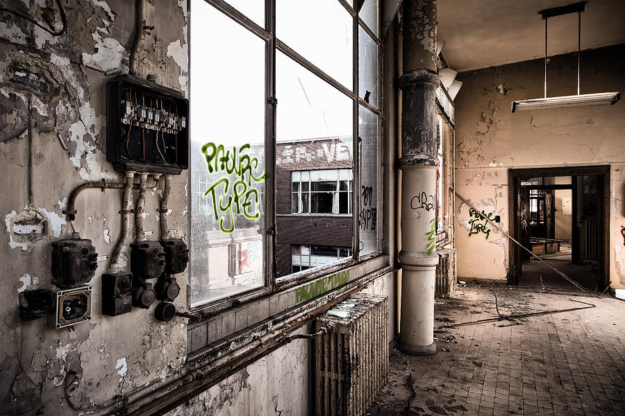 Broken window - abandoned building Photograph by Dirk Ercken - Fine Art ...