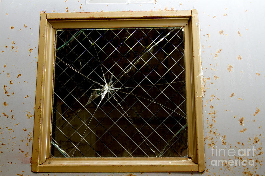 Broken window Photograph by Karen Foley