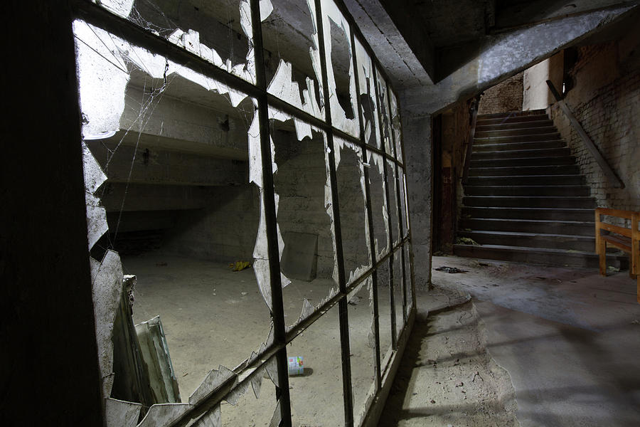 Broken Windows And Stairs - Abandoned Theatre Photograph by Dirk Ercken
