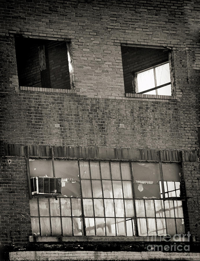 Broken Windows Brick Building Bethlehem Steel USA Ruins  Photograph by Chuck Kuhn