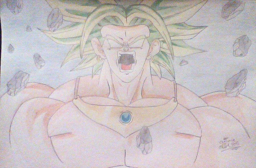 Broly Dragon Ball Z Drawing By Rebecca Thomas