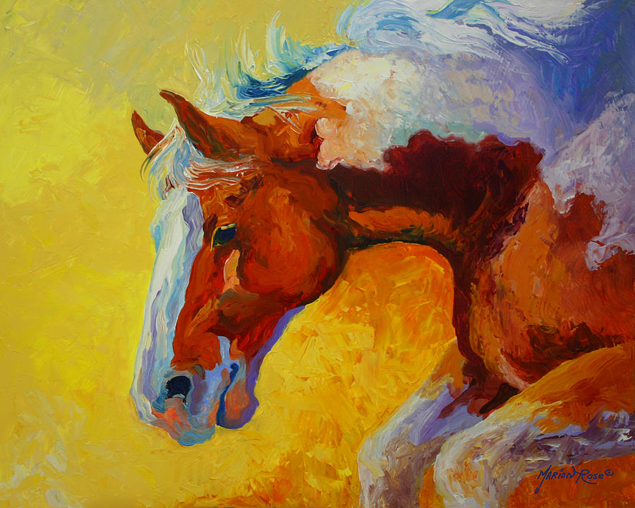 Bronc I Painting by Marion Rose