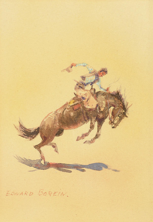 Bronc Rider Painting by Edward Borein