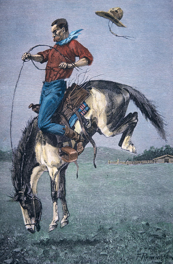 Bronco Buster Painting by Frederic Remington