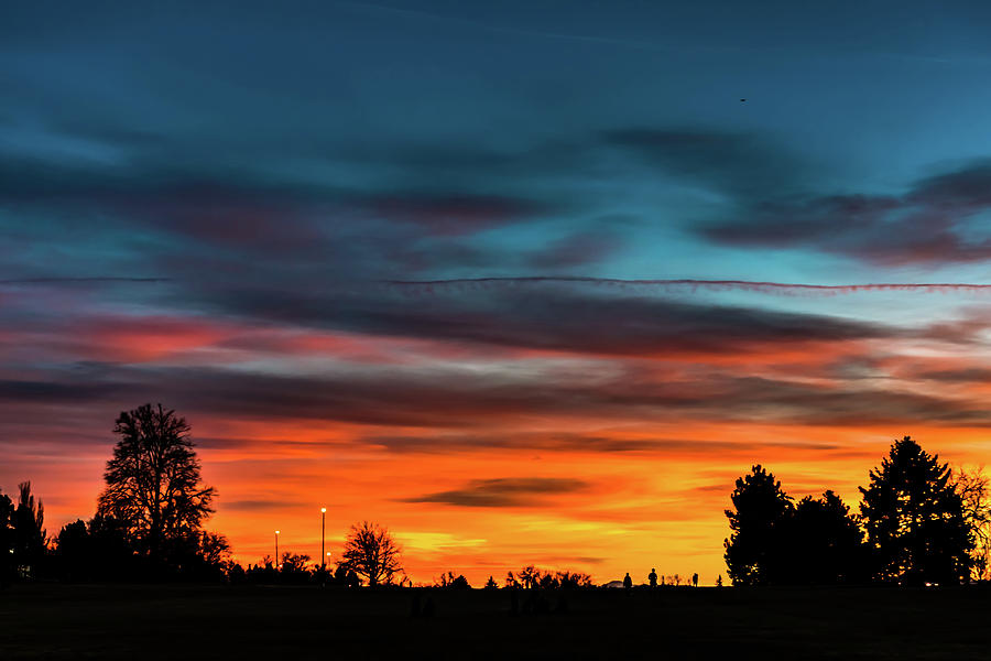 Broncos Sunset in Denver Photograph by Philip Rodgers