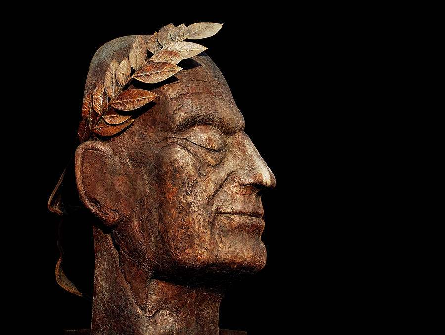 Bronze Bust Of Julius Caesar Sculpture by Mountain Dreams