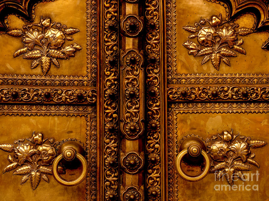 Doors of India - Bronze Door Photograph by M G Whittingham