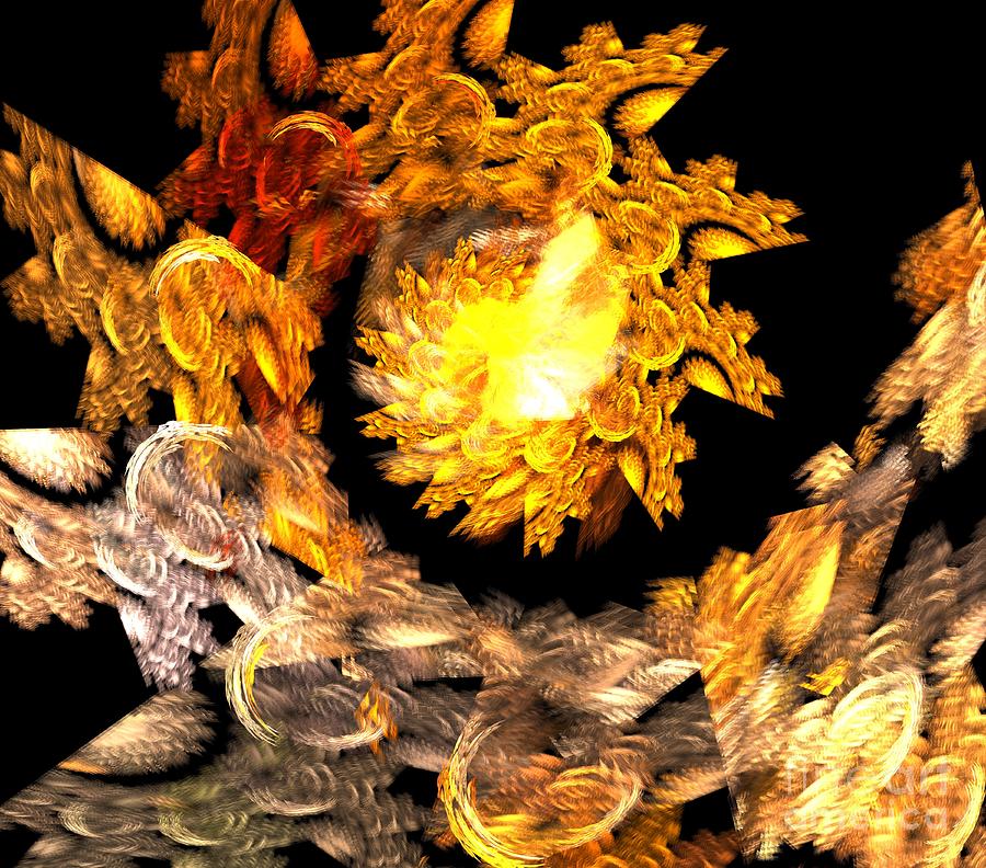 Abstract Digital Art - Bronze Dragon Tail by Kim Sy Ok