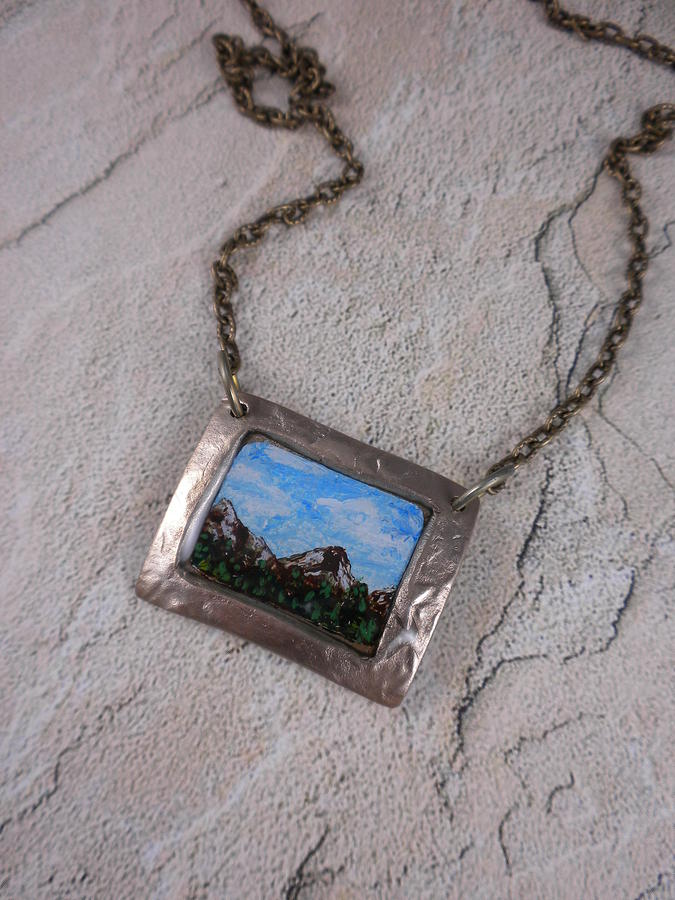 Necklace Jewelry - Bronze Landscape Necklace by Sara Young