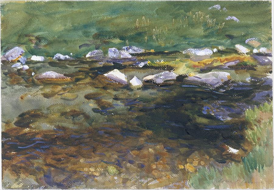 Brook and Meadow Painting by John Singer Sargent