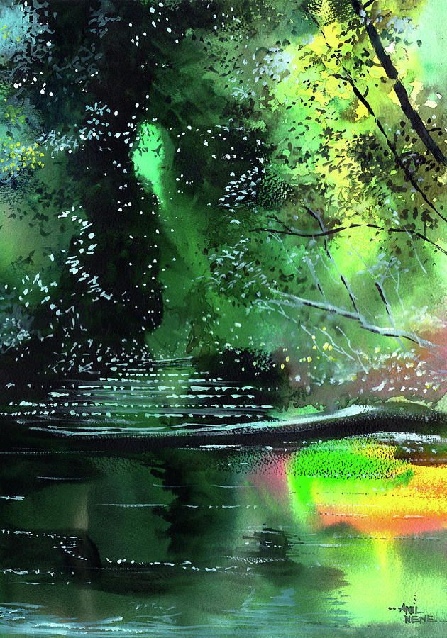 Brook Painting by Anil Nene
