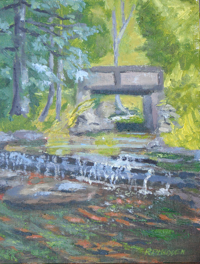 Brook at Jacques Cartier St Park NY Painting by Robert P Hedden