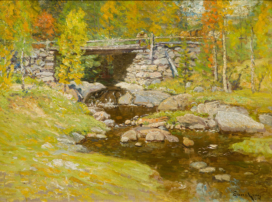 Brook in Autumn Painting by John Joseph Enneking