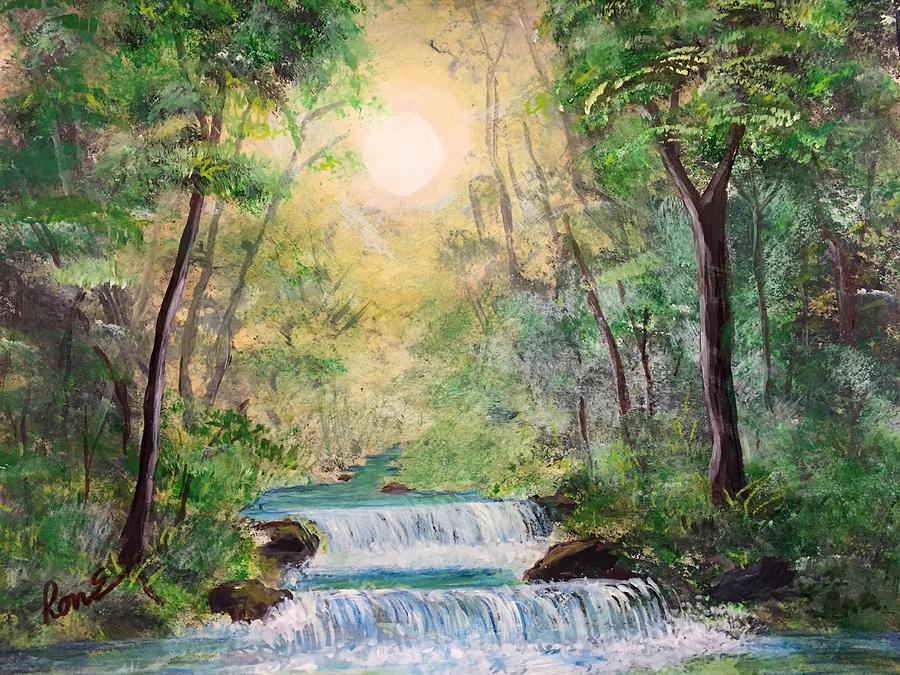 Brook Side Painting by Ronnie Egerton