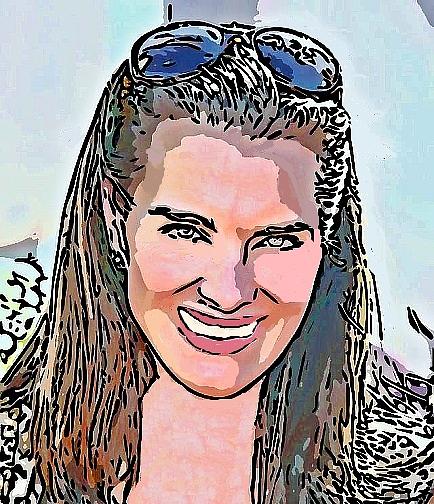 Brooke Shields Painting by Bruce Nutting