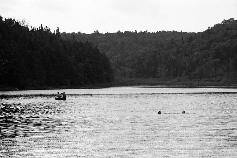Brookfield, Vt - Swimming Hole 2006 BW Photograph by Frank Romeo