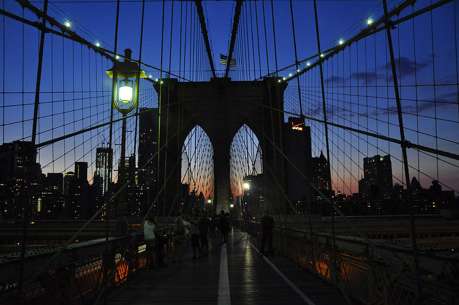 Brookly Bridge at Twilight Photograph by Andrew Dinh