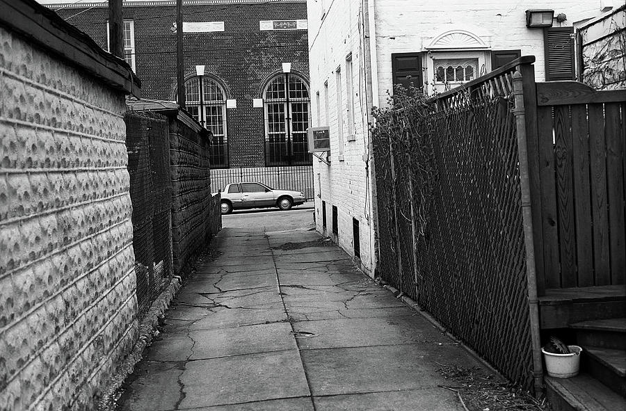 Brooklyn Alley 2001 BW Photograph by Frank Romeo