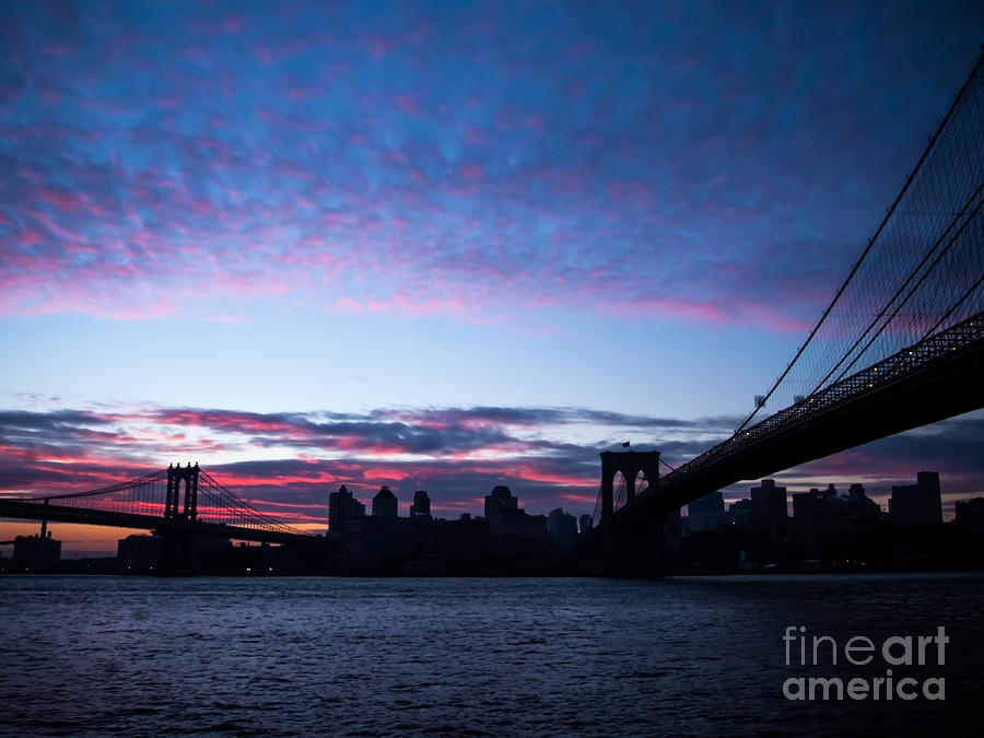 Brooklyn and Manhattan Bridges Photograph by James Aiken