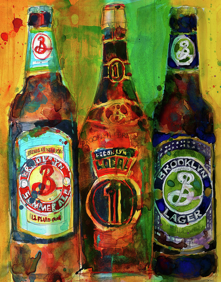 Beer Painting - Brooklyn Beer by Dorrie Rifkin