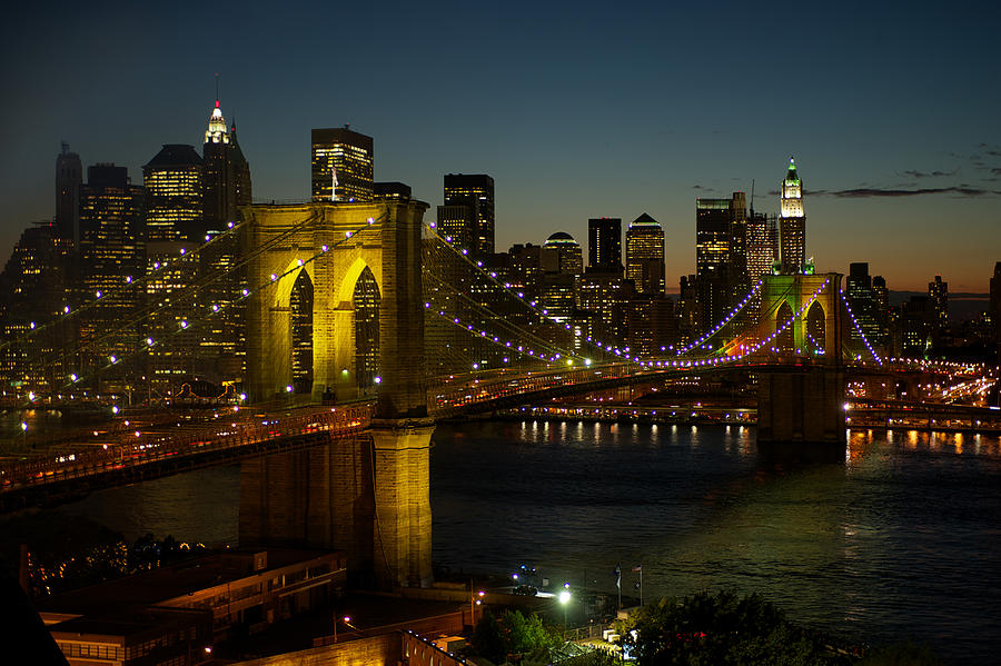 Brooklyn Bridge 125th Anniversary Photograph by Tom Callan