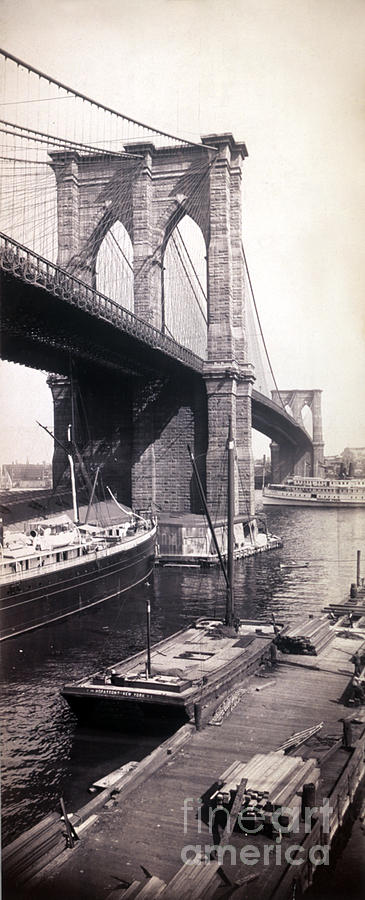 Brooklyn Bridge, 1896 Photograph by Science Source