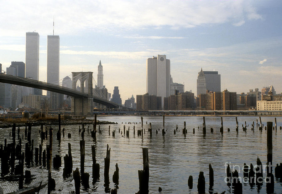 Bridge Photograph - Brooklyn Bridge 1980s by Mark Gilman
